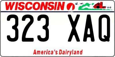WI license plate 323XAQ