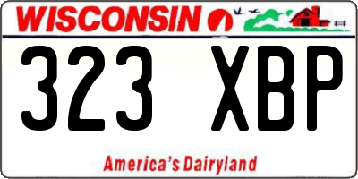 WI license plate 323XBP