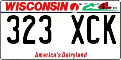 WI license plate 323XCK