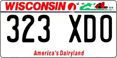 WI license plate 323XDO