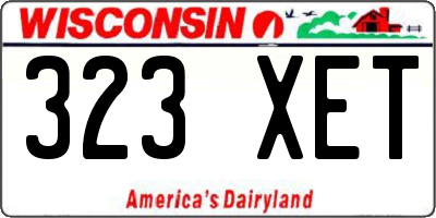 WI license plate 323XET