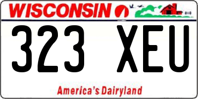 WI license plate 323XEU