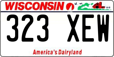 WI license plate 323XEW