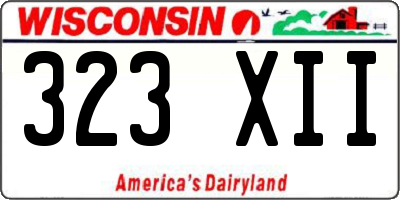 WI license plate 323XII