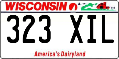 WI license plate 323XIL