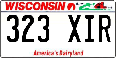WI license plate 323XIR