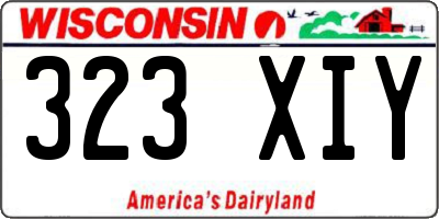 WI license plate 323XIY