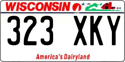 WI license plate 323XKY