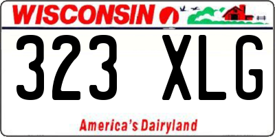 WI license plate 323XLG