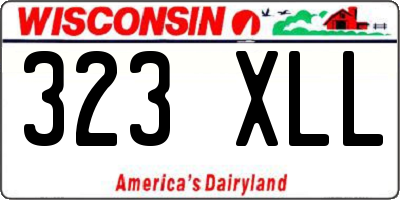 WI license plate 323XLL