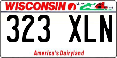 WI license plate 323XLN