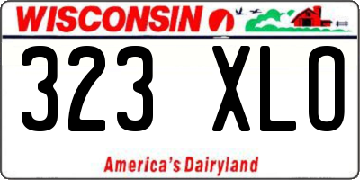 WI license plate 323XLO