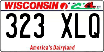 WI license plate 323XLQ