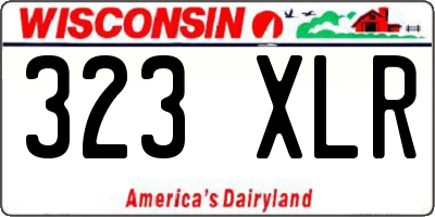 WI license plate 323XLR