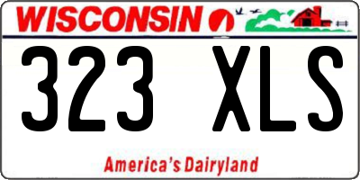 WI license plate 323XLS