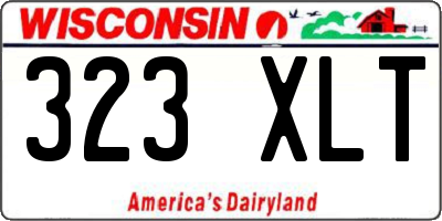 WI license plate 323XLT