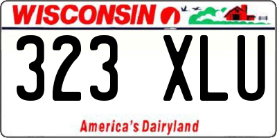 WI license plate 323XLU