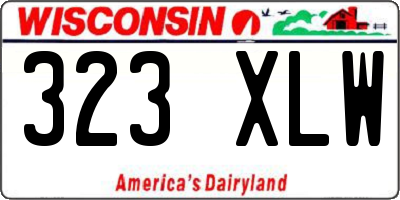 WI license plate 323XLW