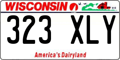 WI license plate 323XLY