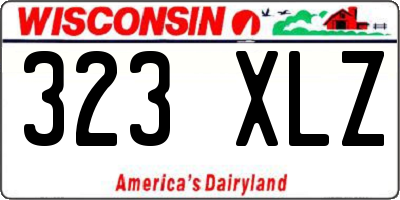 WI license plate 323XLZ