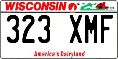 WI license plate 323XMF