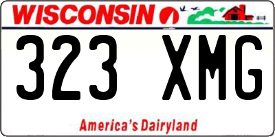 WI license plate 323XMG