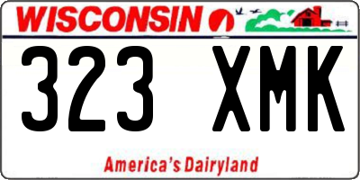 WI license plate 323XMK
