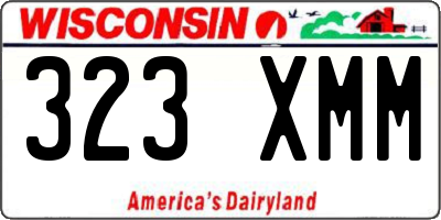 WI license plate 323XMM