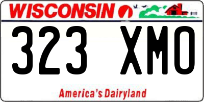 WI license plate 323XMO
