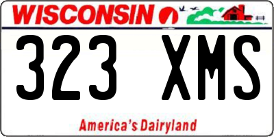 WI license plate 323XMS