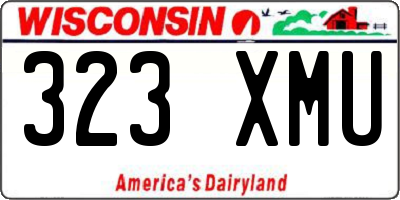 WI license plate 323XMU