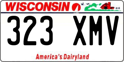 WI license plate 323XMV