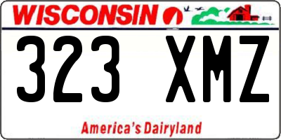 WI license plate 323XMZ