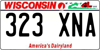 WI license plate 323XNA