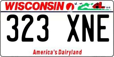 WI license plate 323XNE