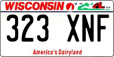 WI license plate 323XNF