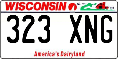 WI license plate 323XNG