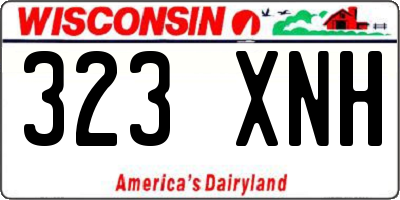 WI license plate 323XNH