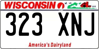 WI license plate 323XNJ