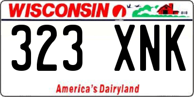 WI license plate 323XNK