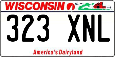 WI license plate 323XNL