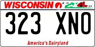 WI license plate 323XNO