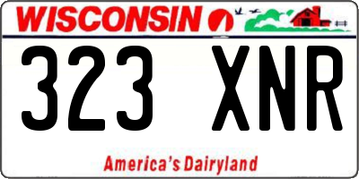 WI license plate 323XNR