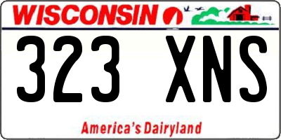WI license plate 323XNS