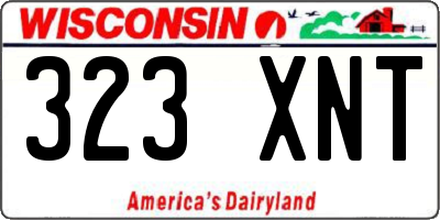 WI license plate 323XNT