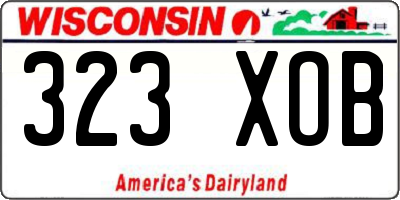 WI license plate 323XOB