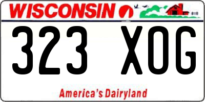 WI license plate 323XOG