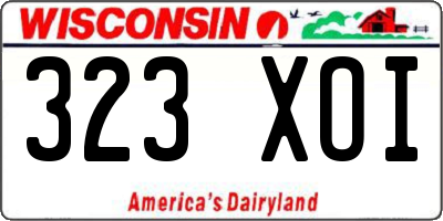 WI license plate 323XOI