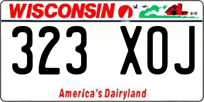 WI license plate 323XOJ