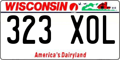 WI license plate 323XOL